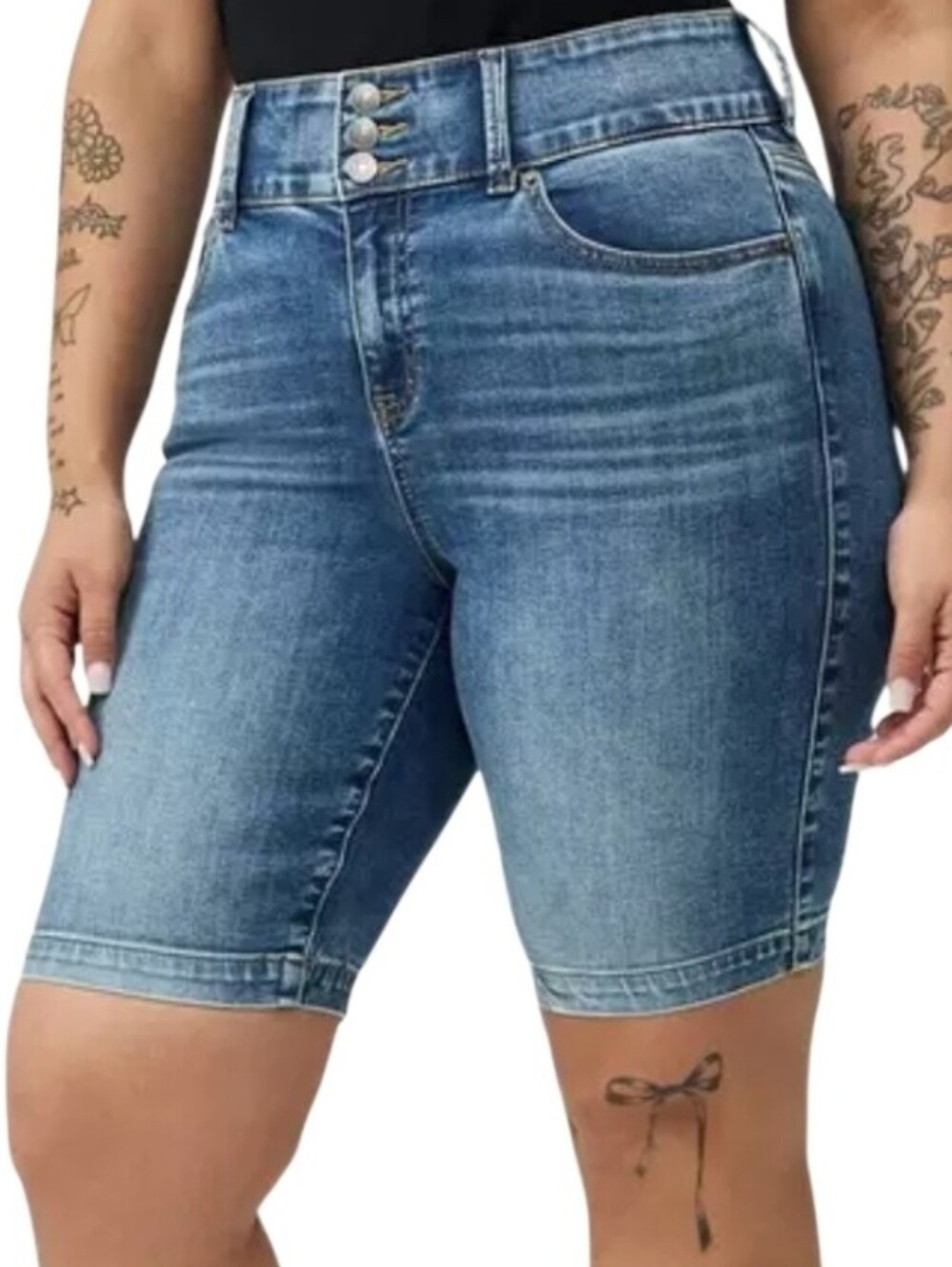 Torrid 11" Jegging Bermuda High Rise Short Denim Super Soft Stretch 18 NWOT